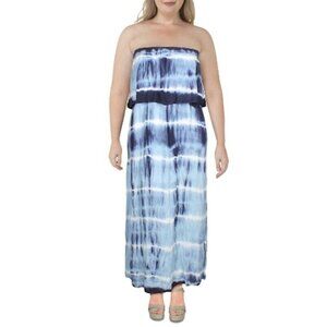 NWT Raviya 2X Ombre Maxi Dress Swim Cover-Up Tie Dye 114206